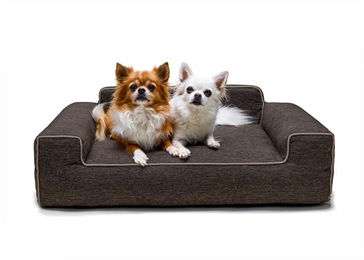 Bjird Hundebett Glamour New Hundekissen für kleine mittelgroße und große Hunde Braun Größe M 78 x 53 cm – Bild 1 von 9