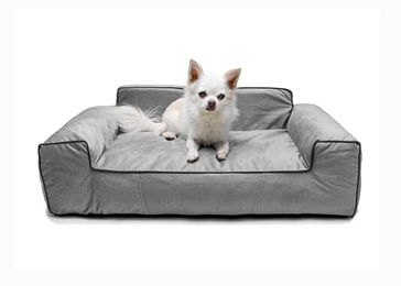 Bjird Hundebett Glamour New Hundekissen Grau M 78 x 53 cm mit abnehmbarem und waschbarem Bezug – Bild 1 von 8