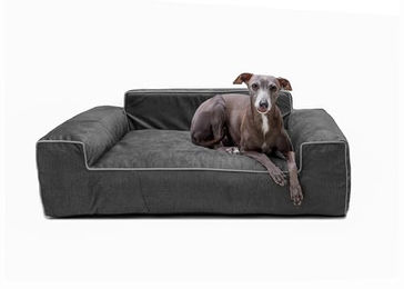 Bjird Hundebett Glamour New Hundekissen Schwarz Fancy Größe M 78 x 53 cm hypoallergen und waschbar – Bild 1 von 9