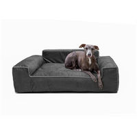 Produktbild von Bjird Hundebett Glamour New Hundekissen Schwarz Fancy Größe M 78 x 53 cm hypoallergen und waschbar