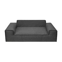 Produktbild von Bjird Hundebett Glamour New Hundekissen Schwarz Inari Größe M 78 x 53 cm hypoallergen und waschbarer Bezug