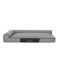 Produktbild von Bjird Hundebett Hypoallergen Hundekissen aus Kunstleder Grau Größe S 80 x 53 x 18 cm