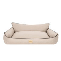 Produktbild von Bjird Hundebett Joker Hundekissen in Beige mit abnehmbarem Bezug Größe S 64 x 49 cm