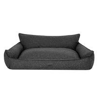 Produktbild von Bjird Hundebett Joker Hundekorb aus Kunstleder in Schwarz Größe S 64 x 49 cm mit abnehmbarem Bezug