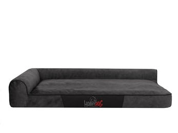 Bjird Hundebett S Schwarz Hypoallergen aus Kunstleder mit abnehmbarem Bezug 80 x 53 x 18 cm – Bild 1 von 9