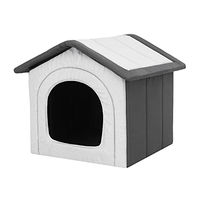 Produktbild von Bjird Hundehütte und Katzenhöhle mit herausnehmbarem Dach für kleine Hunde und Katzen in Graphit 38 x 32 x 38 cm