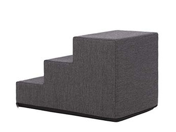 Bjird Hundetreppe und Katzentreppe mit 3 Stufen Antirutsch Grau Öko-Tex zertifiziert 50 x 30 x 30 cm – Bild 1 von 4