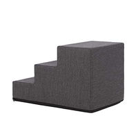 Produktbild von Bjird Hundetreppe und Katzentreppe mit 3 Stufen Antirutsch Grau Öko-Tex zertifiziert 50 x 30 x 30 cm