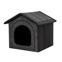 Produktbild von Bjird Katzenhöhle und Hundehütte für kleine Tiere aus Oxford-Gewebe Schwarz 38 x 32 x 38 cm