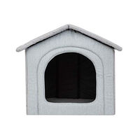 Produktbild von Bjird Katzenhöhle und Hundehütte für mittelgroße Hunde mit herausnehmbarem Dach in Taubegrau 52 x 46 x 53 cm