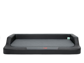 Bjird Orthopädisches Hundebett mit Memory Foam aus Kunstleder Schwarz/Grau Größe S – Bild 1 von 9