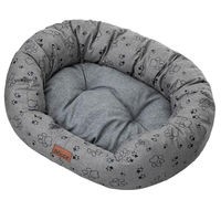 Produktbild von Bjird Oval Hundebett XL für große Hunde in Graphit Grau, wasserdicht und waschbar, Oeko-Tex zertifiziert, 94x75 cm