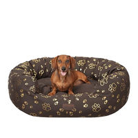 Produktbild von Bjird Oval Hundebett XL für große Hunde, wasserdicht und waschbar, Braun, 94x75 cm