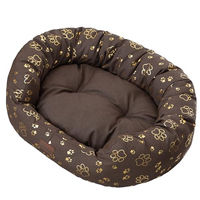 Produktbild von Bjird Oval Hundebett XXL für große Hunde Braun Wasserdicht und Waschbar Oeko-Tex 114x94 cm
