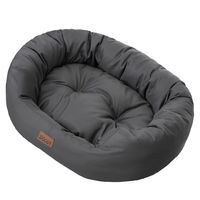 Produktbild von Bjird Oval Hundebett XXL für große Hunde wasserdicht und waschbar in Graphit 114x94 cm mit Oeko-Tex Zertifizierung