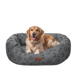 Bjird Oval Hundebett XXL für große Hunde, wasserdicht und waschbar, Oeko-Tex Hundesofa aus Oxford-Gewebe, Graphit, 114x94 cm – Bild 1 von 9