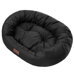 Bjird Oval Hundebett XXL Schwarz Wasserdicht und Waschbar aus Oxford-Gewebe mit Oeko-Tex Zertifizierung 114x94 cm – Bild 1 von 5
