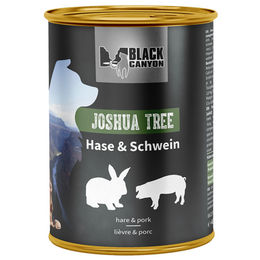Produktbild von Black Canyon Joshua Tree Nassfutter für ausgewachsene Hunde Hase und Schwein 6 x 820 g