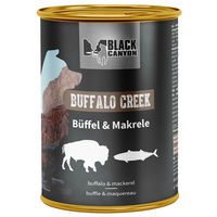 Produktbild von Black Canyon Nassfutter für ausgewachsene Hunde Büffel und Makrele 6 x 820 g
