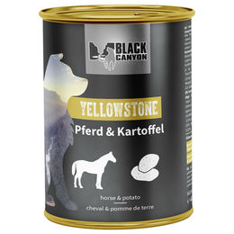 Produktbild von Black Canyon Nassfutter für ausgewachsene Hunde Yellowstone Pferd & Kartoffel 12 x 410 g