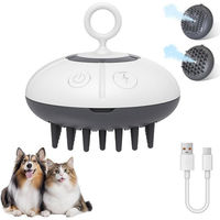 Produktbild von BlingBin 4 in 1 Dampf-Katzenbürste Multifunktionale Fellbürste mit Massagefunktion für Langhaar- und Kurzhaarkatzen in Grau-Weiß