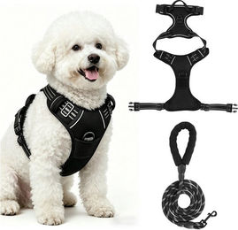 BlingBin Anti-Zieh Hundegeschirr mit Leine aus Nylon und Polyester, reflektierendes Y-Geschirr für erwachsene mittelgroße Hunde – Bild 1 von 5