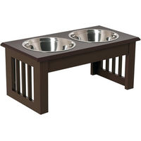 Produktbild von BlingBin Erhöhter Hundenapf mit 2 Edelstahl Näpfen für kleine Hunde und Adult Tiere