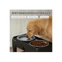 Produktbild von BlingBin Erhöhter Hundenapf mit 2 Edelstahlnäpfen und Ständer in Schwarz