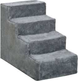 BlingBin Haustiertreppe für Hunde und Katzen 4-stufig in Plüschoptik 60cm x 35cm x 44cm – Bild 1 von 5