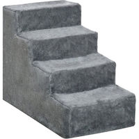 Produktbild von BlingBin Haustiertreppe für Hunde und Katzen 4-stufig in Plüschoptik 60cm x 35cm x 44cm