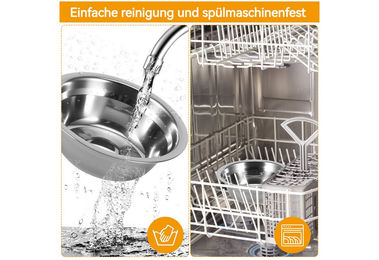 BlingBin Höhenverstellbare Futterstation für Hunde aus Edelstahl mit Ständer und Trennwand – Bild 1 von 3