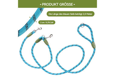 BlingBin Hundeleine als Crossbody-Führleine aus reflektierendem Nylon mit 2,5 m Seillänge für Hunde – Bild 1 von 3