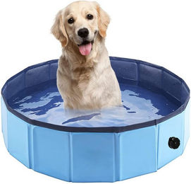 BlingBin Hundepool Faltbare Hundebadewanne für Hunde und Katzen mit Ablassventil 80x20cm - 80 cm – Bild 1 von 5