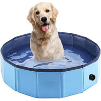 Produktbild von BlingBin Hundepool Faltbare Hundebadewanne für Hunde und Katzen mit Ablassventil 80x20cm - 80 cm
