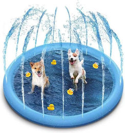 BlingBin Hundepool Planschbecken für Hunde 150x150 cm Blau aus Kunststoff wasserfest – Bild 1 von 5