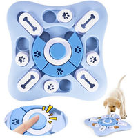 Produktbild von BlingBin Intelligenzspielzeug für Hunde und Katzen mit Quietschen und Futterautomat aus lebensmittelechtem Kunststoff in Blau