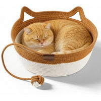 Produktbild von BlingBin Katzenbett Tierhöhle rund waschbar handgewebt Ø 46 cm