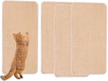 BlingBin Kratzmatte für Katzen aus Sisal und Plüsch 60x30cm 2er Set als Kratzschutz für Möbel und Sofa – Bild 1 von 1