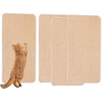 Produktbild von BlingBin Kratzmatte für Katzen aus Sisal und Plüsch 60x30cm 2er Set als Kratzschutz für Möbel und Sofa