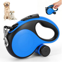 Produktbild von BlingBin Rollleine für Hunde aus Nylon und ABS mit 5m Länge in Blau