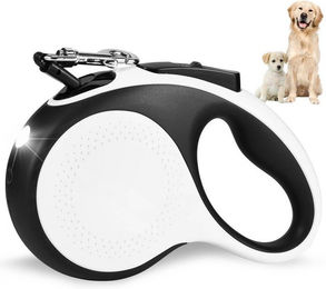 BlingBin Rollleine für Hunde mit Licht und wiederaufladbarem Akku, wasserdichte Ausziehleine aus Polyester, 5m Länge für kleine bis große Hunde bis 30 kg – Bild 1 von 5