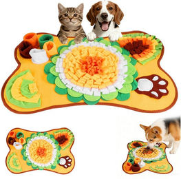 BlingBin Schnüffelteppich für Hunde als interaktives Intelligenzspielzeug aus Plüsch, waschbare Schnüffelmatte, 63 x 67 cm – Bild 1 von 5