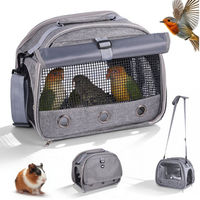 Produktbild von BlingBin Tiertransporttasche aus Oxford-Gewebe für Katzen, Kaninchen, Hamster, Igel und Meerschweinchen Grau