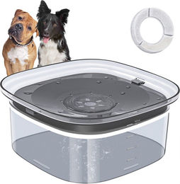 Blinkit Haustier-Wassernapf für Hunde mit Filter und Anti-Spritz-Design, 4L, Transparent Grau – Bild 1 von 1