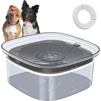 Produktbild von Blinkit Haustier-Wassernapf für Hunde mit Filter und Anti-Spritz-Design, 4L, Transparent Grau
