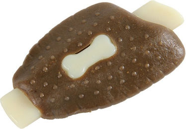 Blinkit Hunde-Kausnack Hähnchenflügel-Form aus Rindshaut und Nylon für kleine bis mittelgroße Hunde Braun 15x8x3 cm – Bild 1 von 1