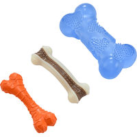 Produktbild von Blinkit Hundezahnspielzeug-Set aus Nylon mit Rindgeschmack zur Zahnpflege für Welpen, Adult und Senior