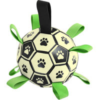 Produktbild von Blinkit Interaktives Fußballspielzeug für Haustiere mit Leuchteffekt, Gelb, 15 cm