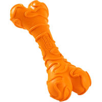 Produktbild von Blinkit Käseknochen Kauspielzeug aus Latex für kleine und mittelgroße Hunde zur Zahnpflege Orange 10,7 x 4 x 2,5 cm