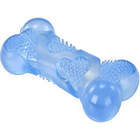 Produktbild von Blinkit Kauspielzeug Quietschender Kauknochen für Hunde und Welpen aus Latex Blau